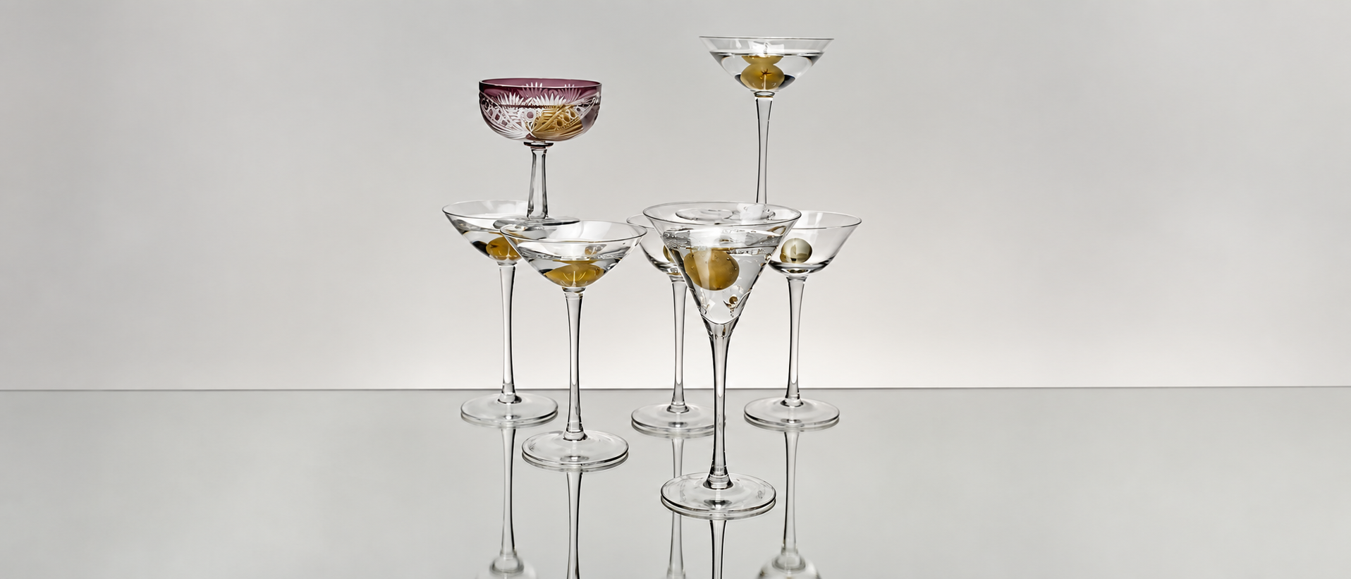 Glassware arranged for everyday table moments