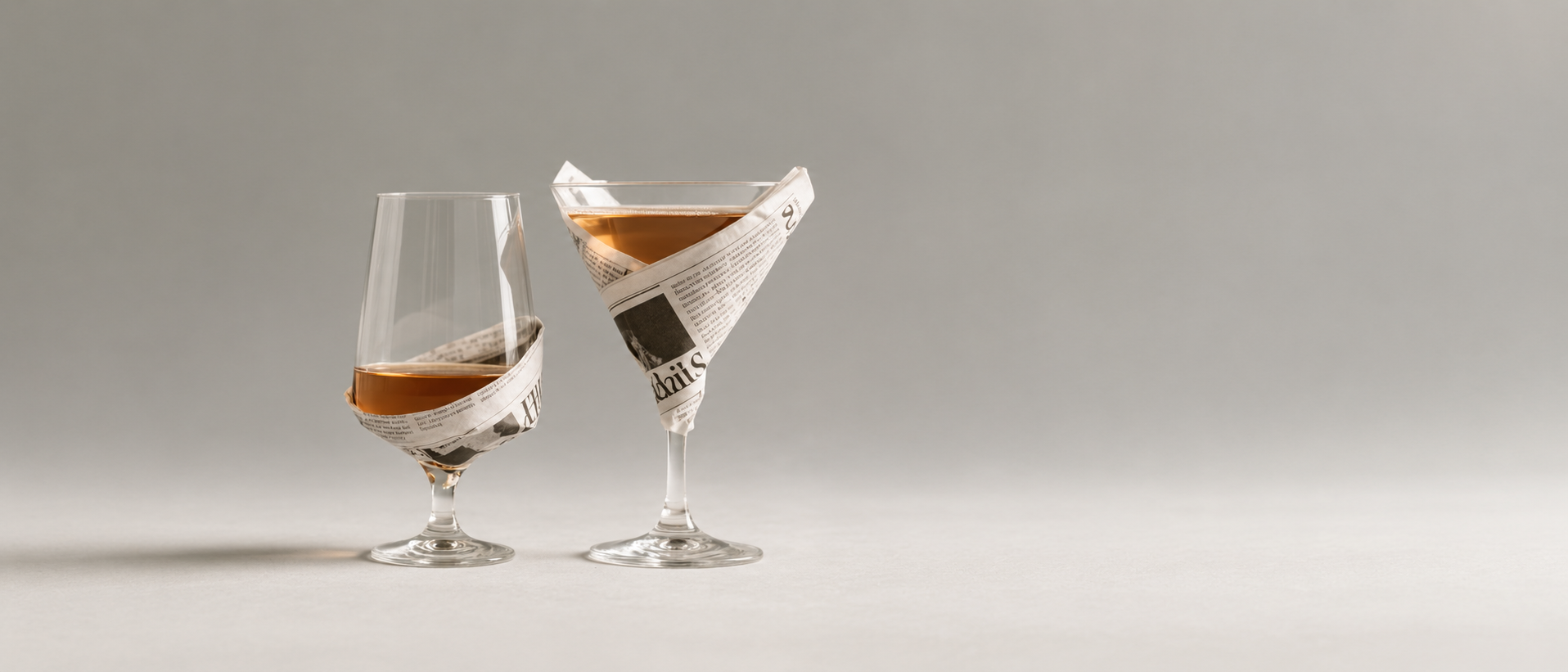 Modern glassware for everyday drinks