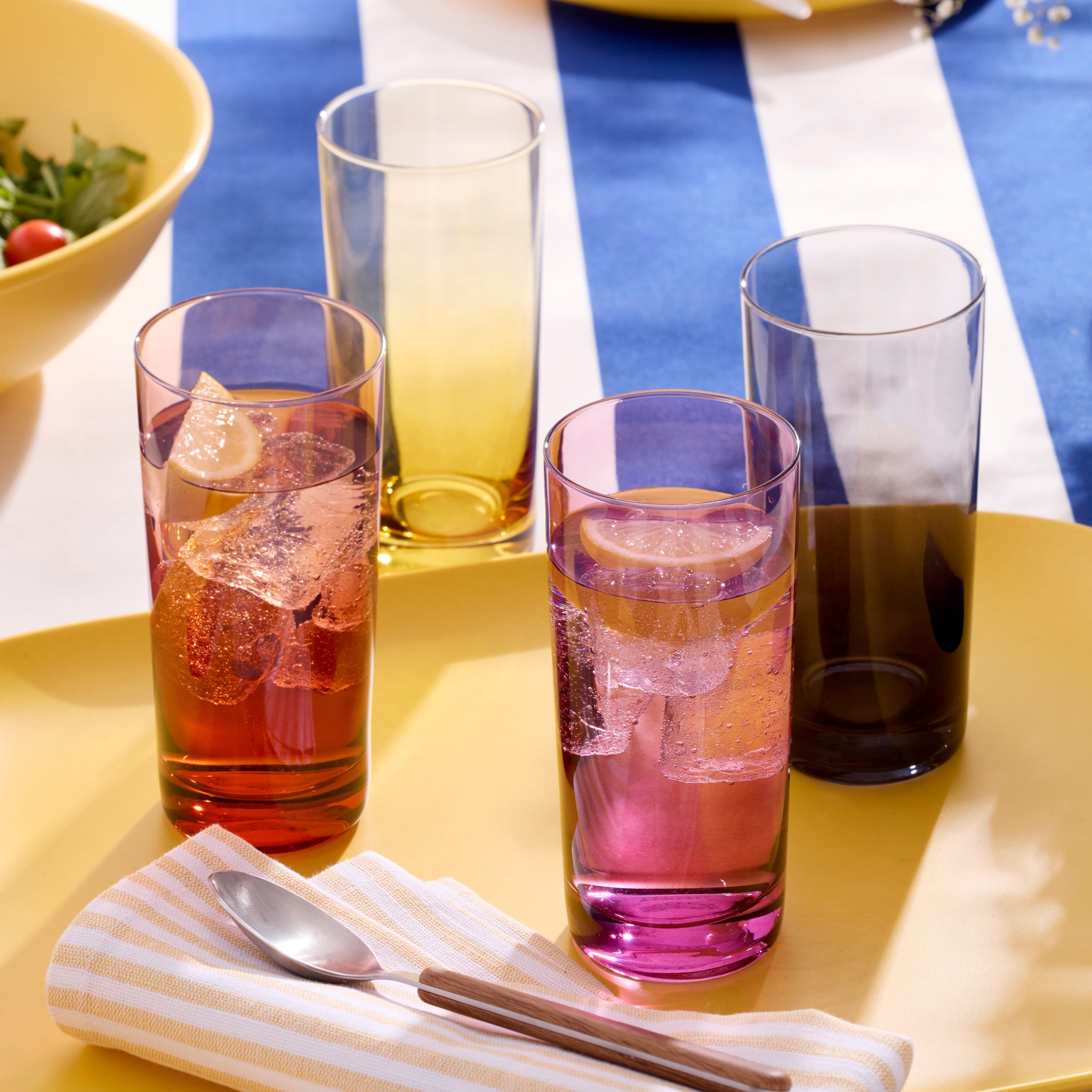 Ombre Jewel-Tone Highball Glasses, Set of 4 - Image 4