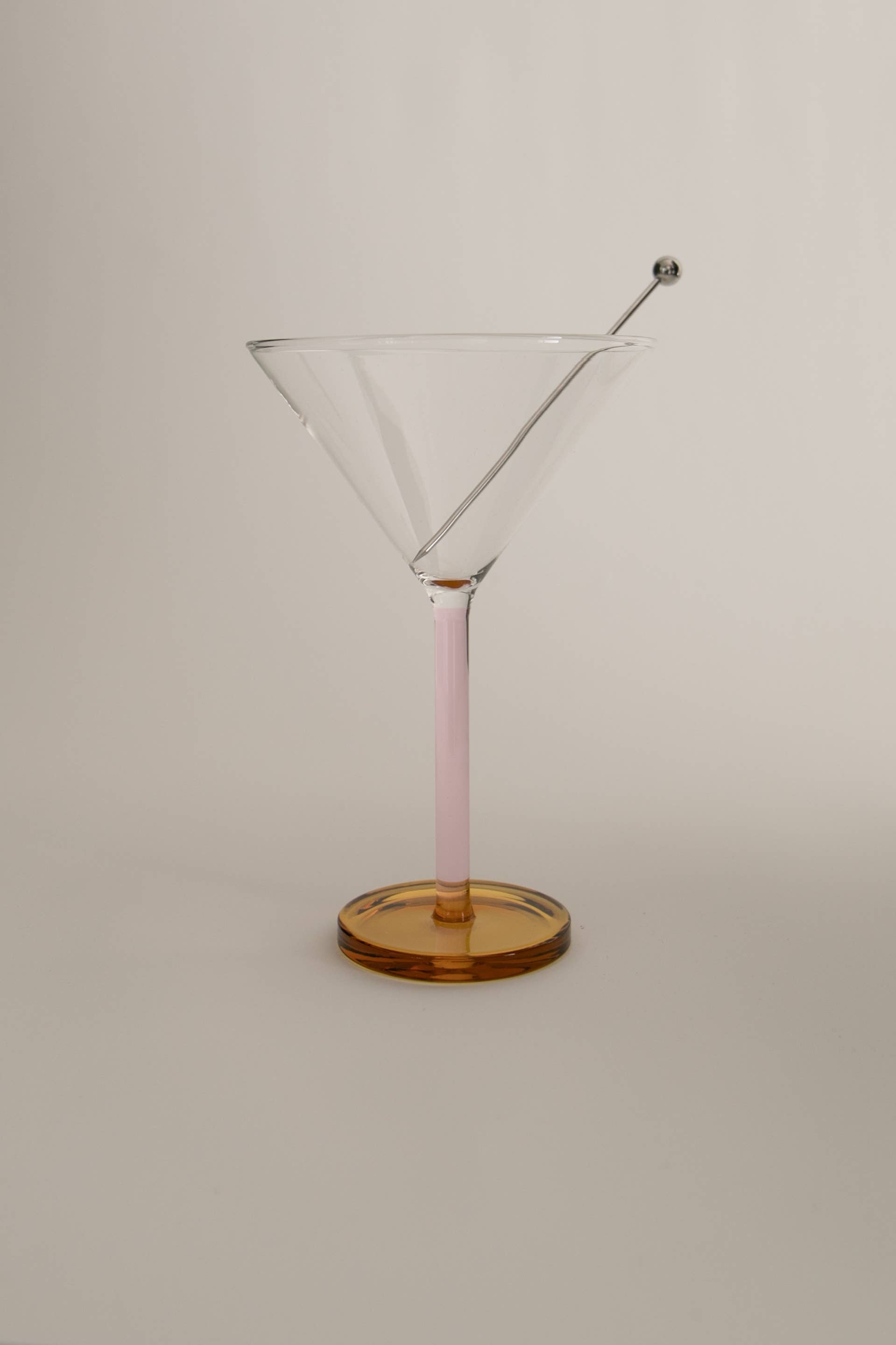 Two-Tone Cocktail Glass Pair - Blue and Pink - Image 3