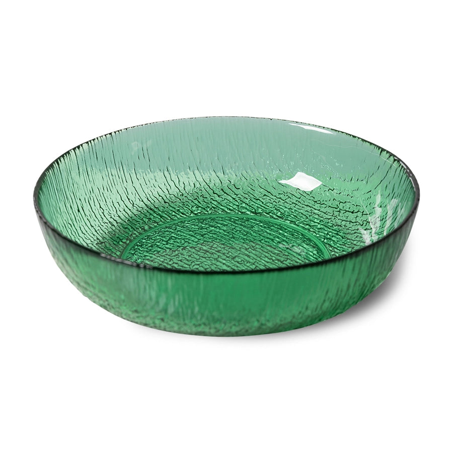 Green Glass Salad Bowl